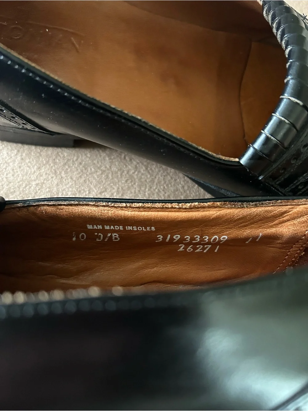 Bostonian Black Leather Tassel Kiltie Loafers